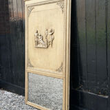 Directoire mirror or overmantel, stuccoed and painted wood, early 19th century.