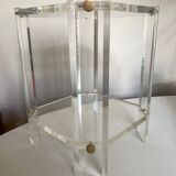 Side table in plexiglas Hollywood Regency 1980