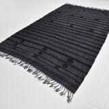 Gray & black oversize hemp rug 316x204cm