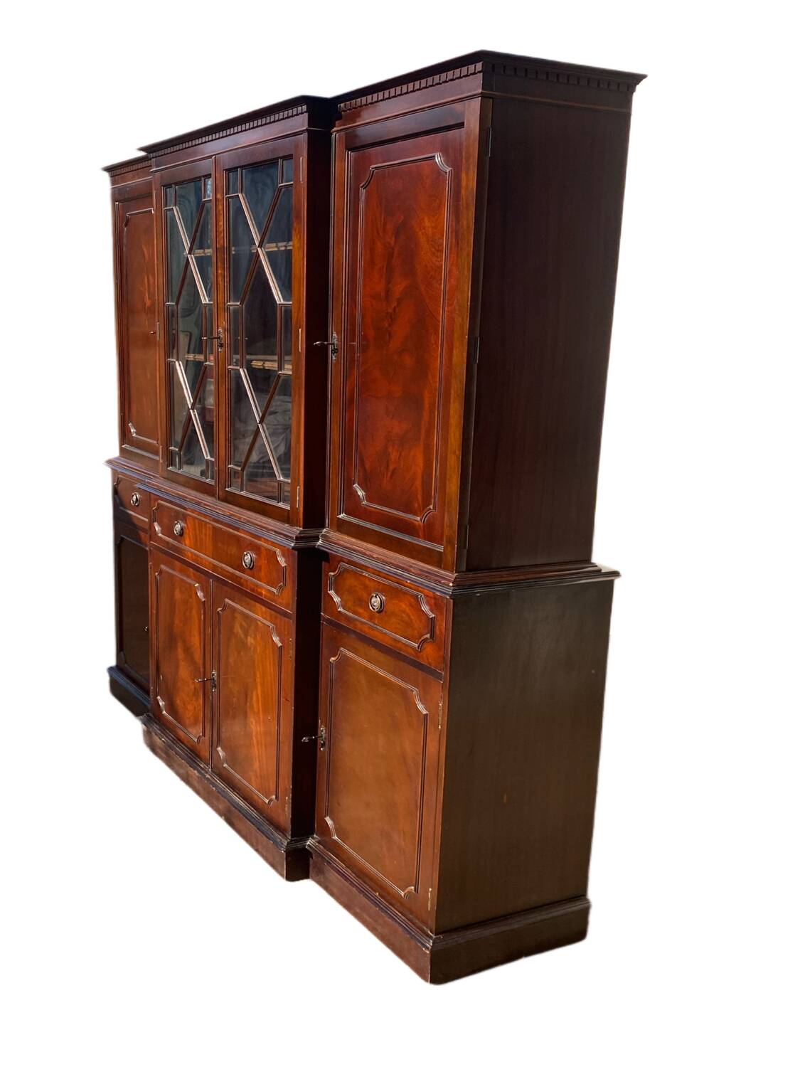 Victorian style mahogany secretary English library