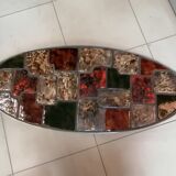 Vintage ceramic steel coffee table