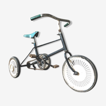 Old metal child tricycle
