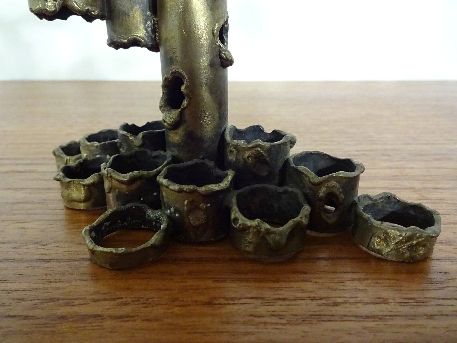 Brutalist Iron Candleholder, 1960s