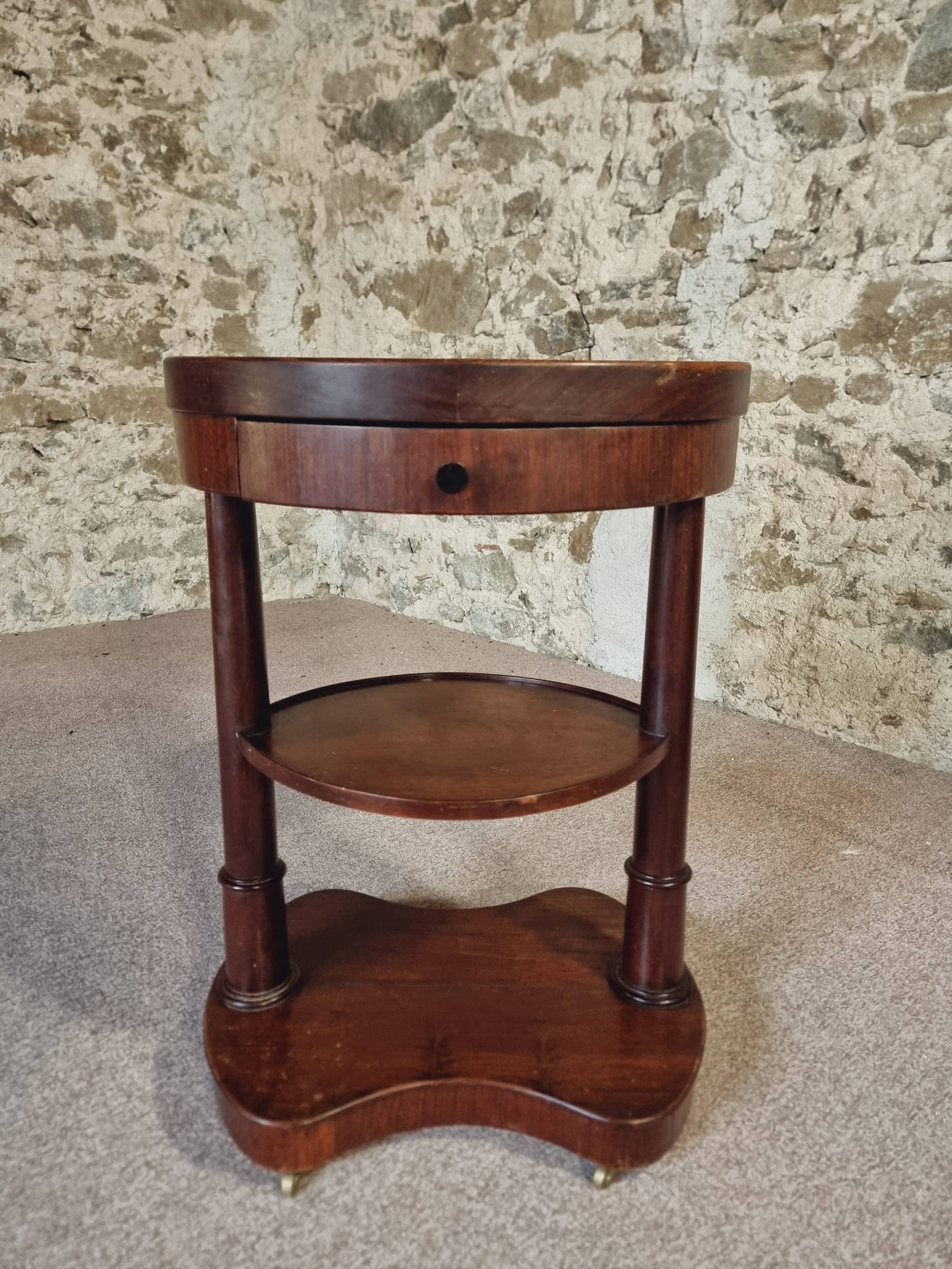 Empire style wooden rolling trolley – France, 1930s