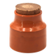 Orange ceramic bonbonnière by Mado Jolain, 1950s.