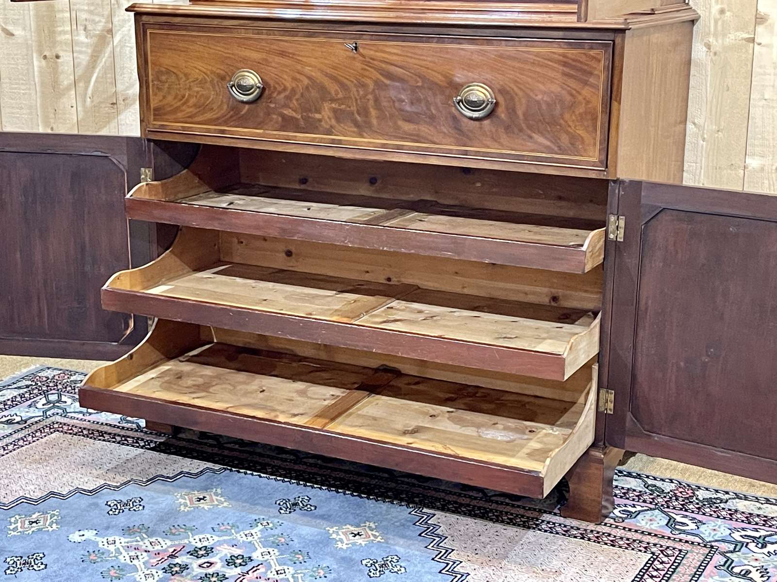 Nineteenth-century English mahogany scriban