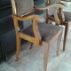 Pair Chair bridge.  Chocolate and beige velvet. Year 30