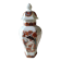 Decorative hexagonal potiche in fine Chinese porcelain, stamped and signed "Red Lions"