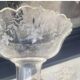 Antique bronze and brass mounted vase with engraved glassware