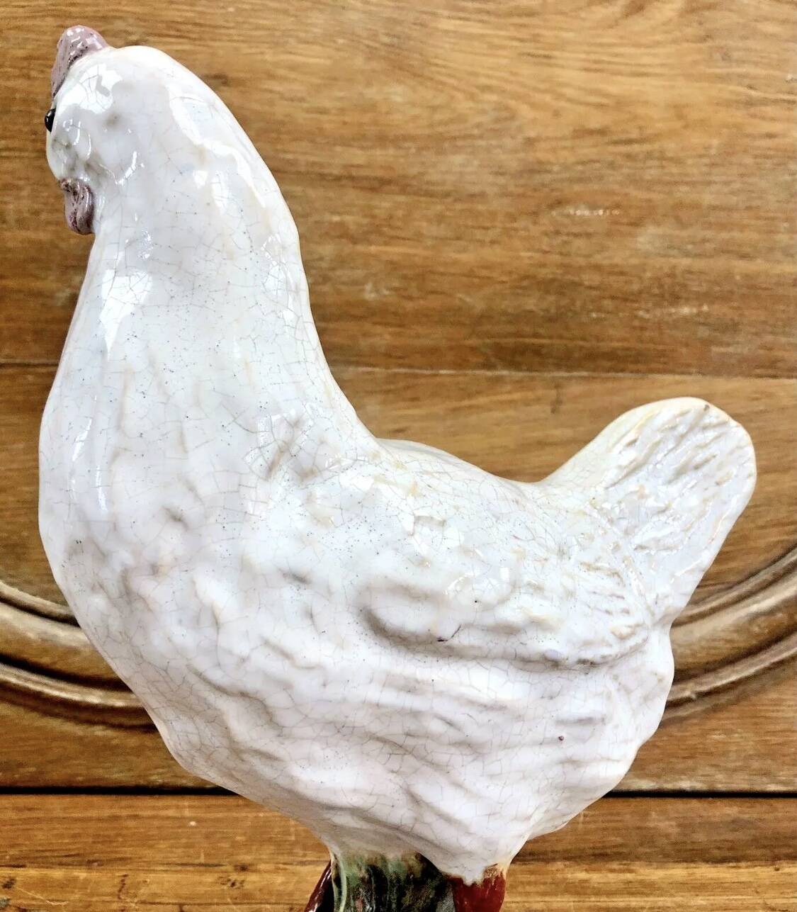 Terracotta hen Bavent XIX sulphide eyes