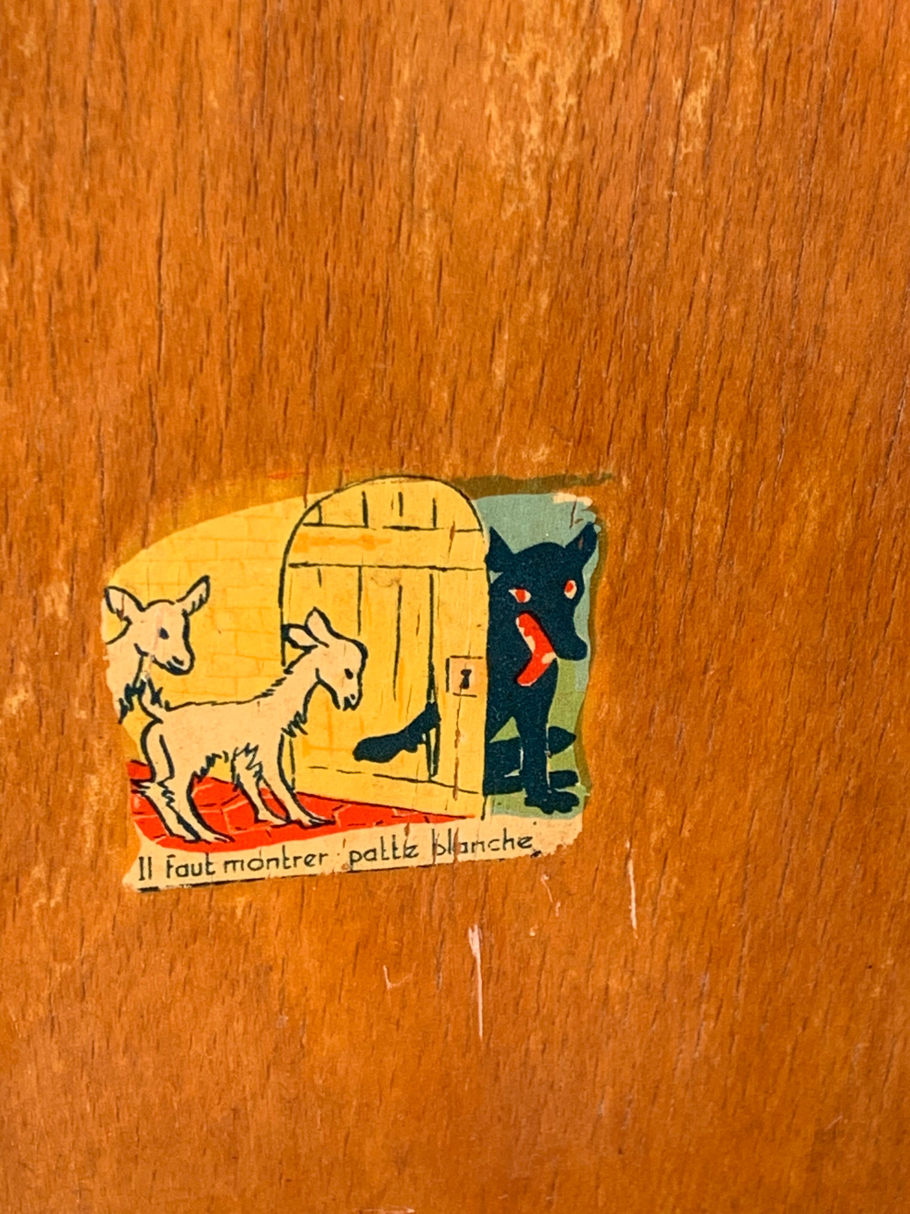 High chair for vintage wooden dolls