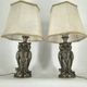 Pair of silver owl lamps by Loevsky & Loevsky, 1960s