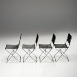 Set of 4 Adjustable Chairs by De Marco & Rebolini for Robots, Italy, 1970s