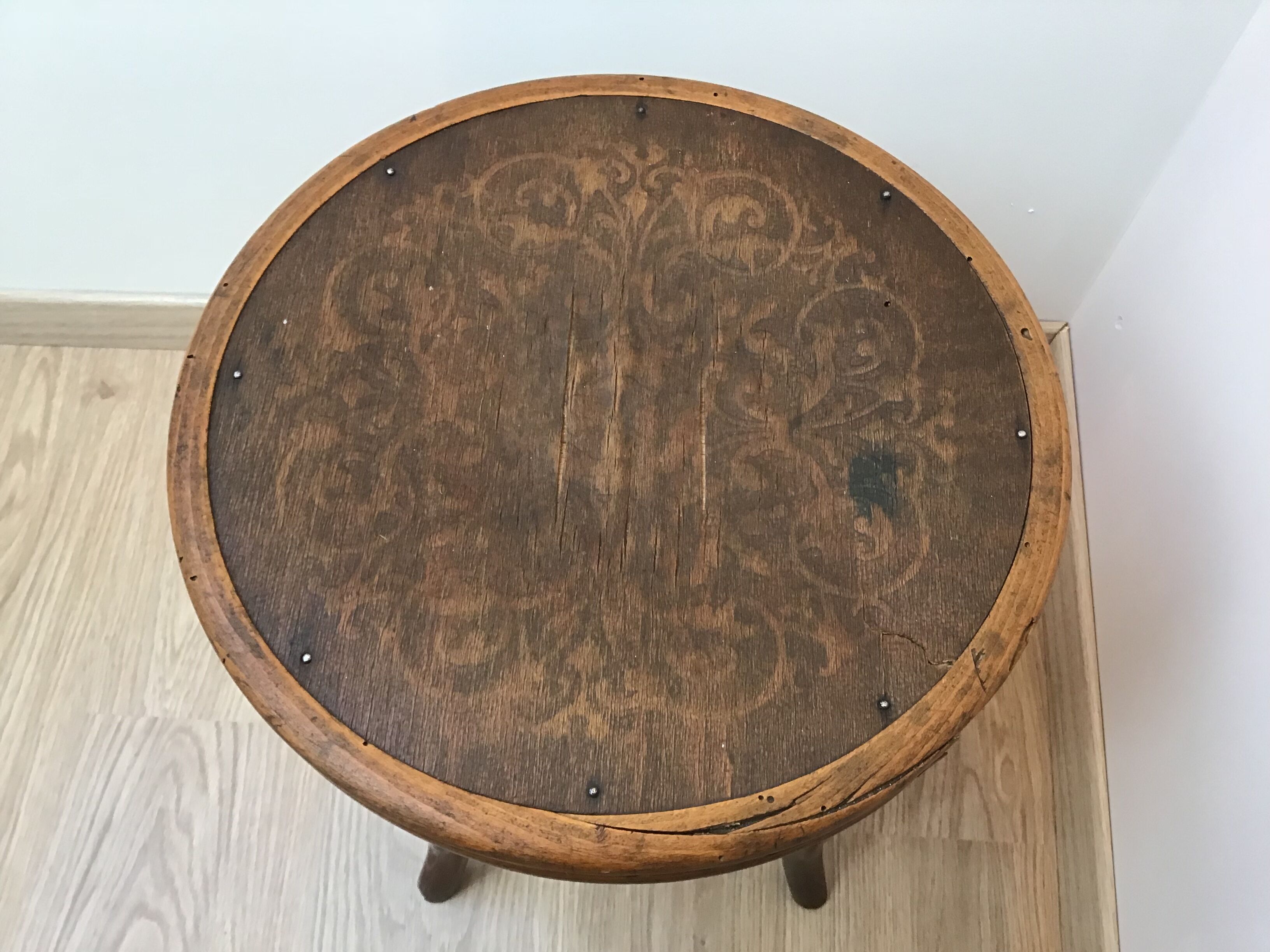 Small bar vintage Fischel beech stool