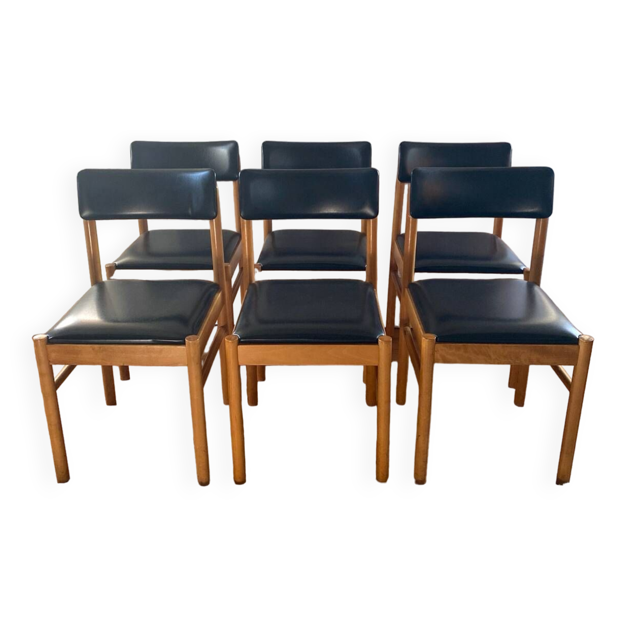 Set of six vintage Scandinavian chairs