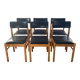 Lot de six chaises Scandinave vintage