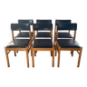 Set of six vintage Scandinavian chairs