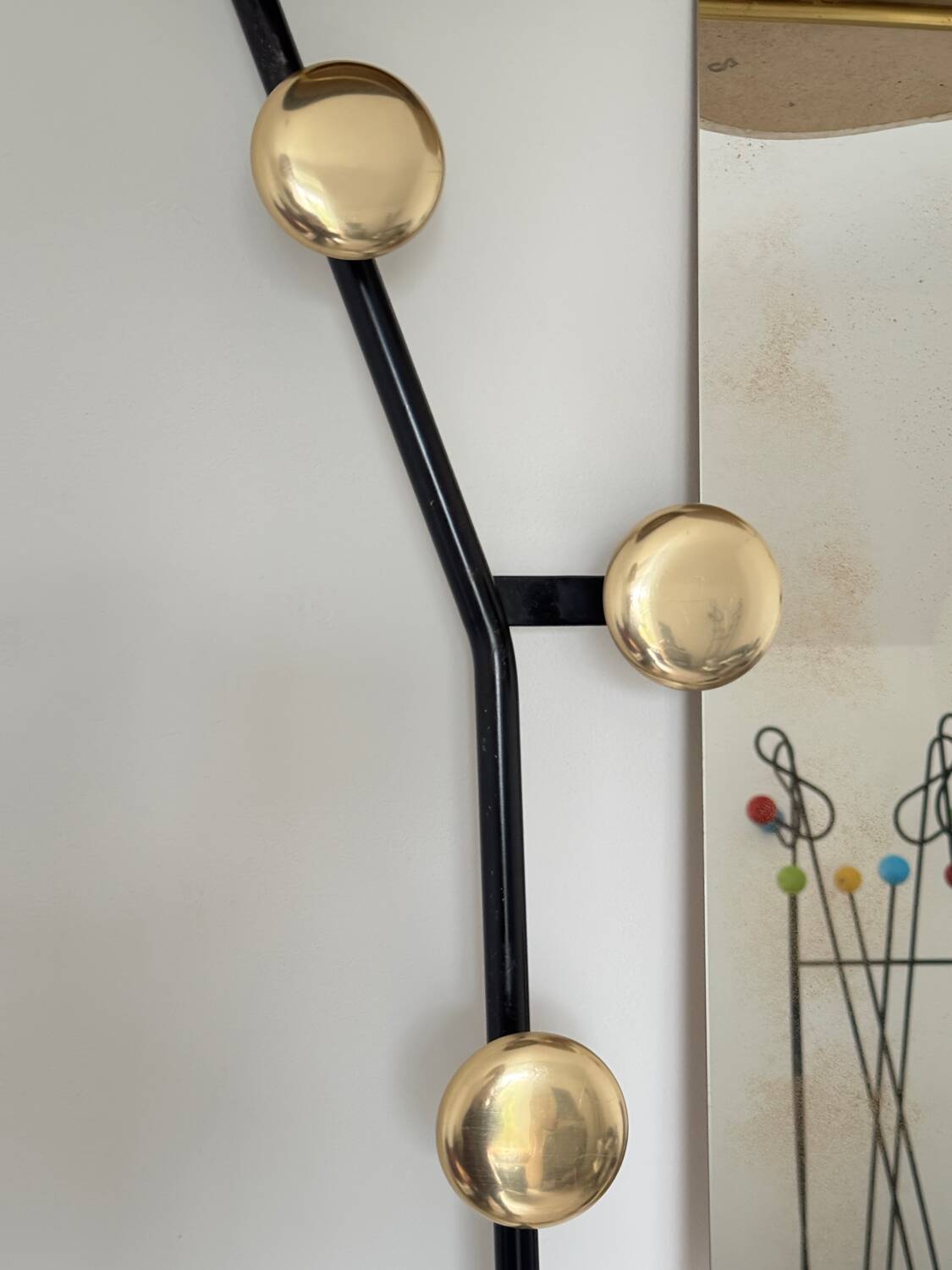 Vintage gold coat rack