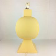 Ceramic lamp, pastel yellow Charolles earthenware 1980