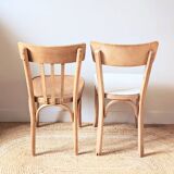 Set of 4 reimagined and mismatched vintage chairs