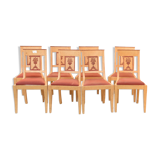 Suite of 8 painted chairs