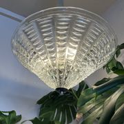 Belle suspension en verre Art Déco