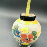 Vase ball signed J. Massier Jérome Vallauris vintage floral decoration