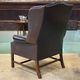 Chesterfield armchair with brown leather ears from the 1990s in very good condition