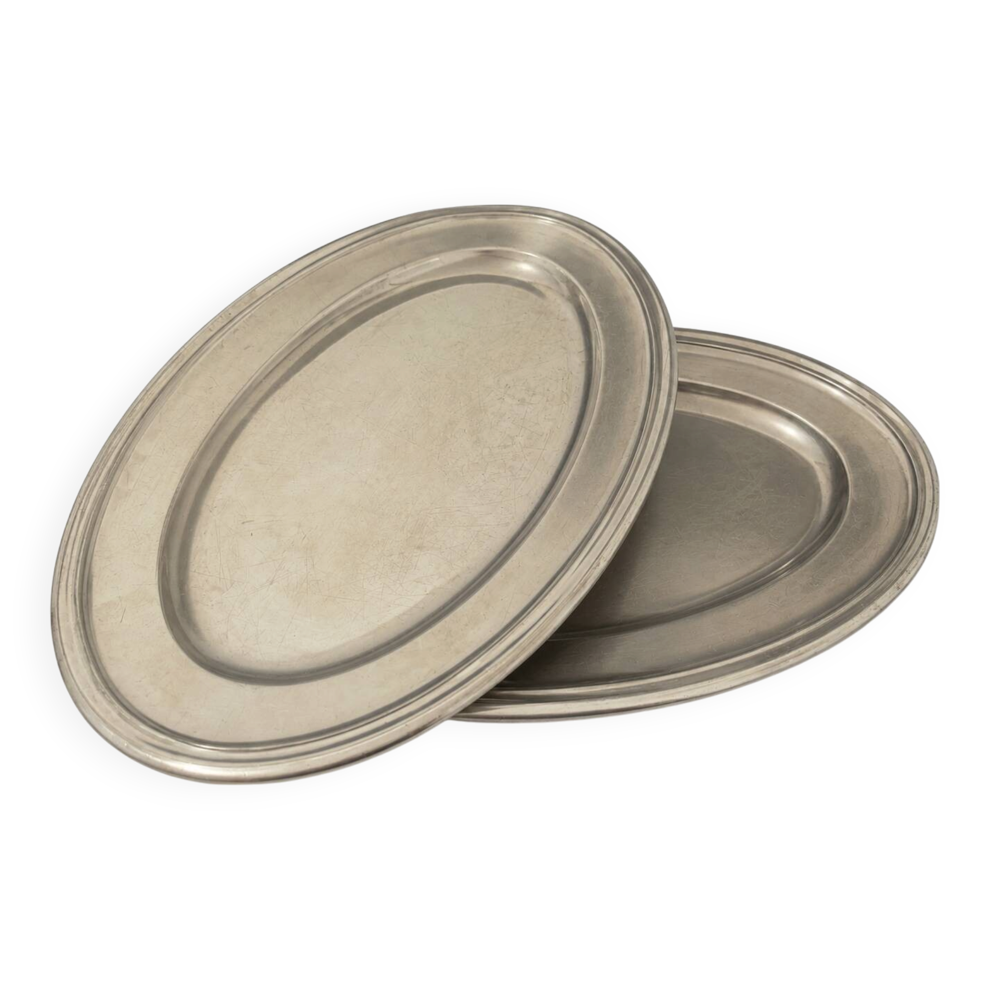 Pair of silver-plated trays 41x26 cm, first half of the 20th century.