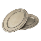 Pair of silver-plated trays 41x26 cm, first half of the 20th century.