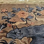 Luxurious Rug 100% SILK/China/Hand-Tied/Crane Motif/1950s