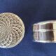 2 art deco style silver metal pill boxes