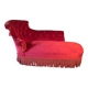 Napoleon III meridian, purple red velvet. Buttoned backrest.