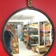 Mirror medallion suspended by a braid forged unique craft 64cm