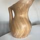 Ceramic vase mid century Grandjean in Vallauris faux bois 1960