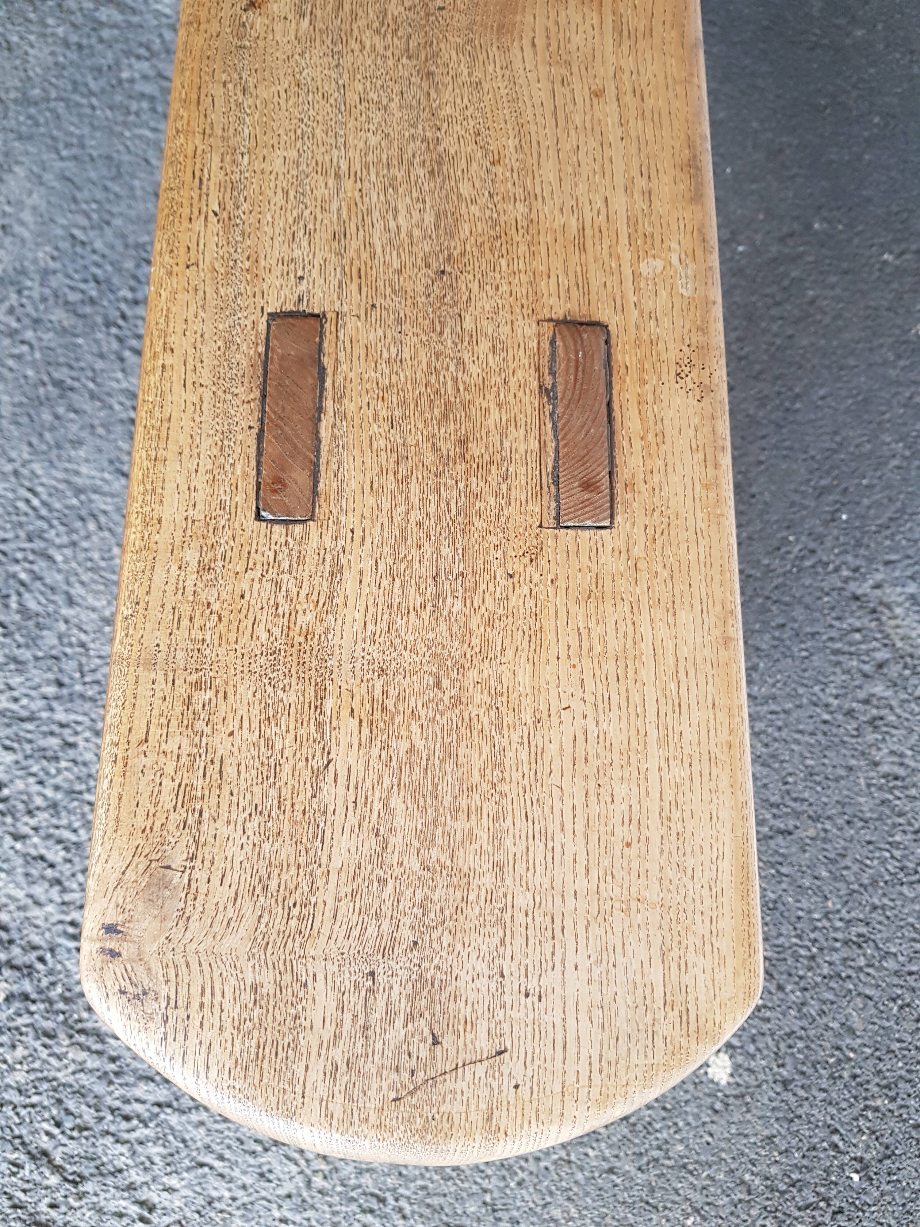 Country-style bench in solid oak