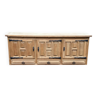 Brutalist Art Deco style sideboard, 232cm, 19th century