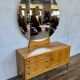 Vintage light wood dressing table and toilet sideboard