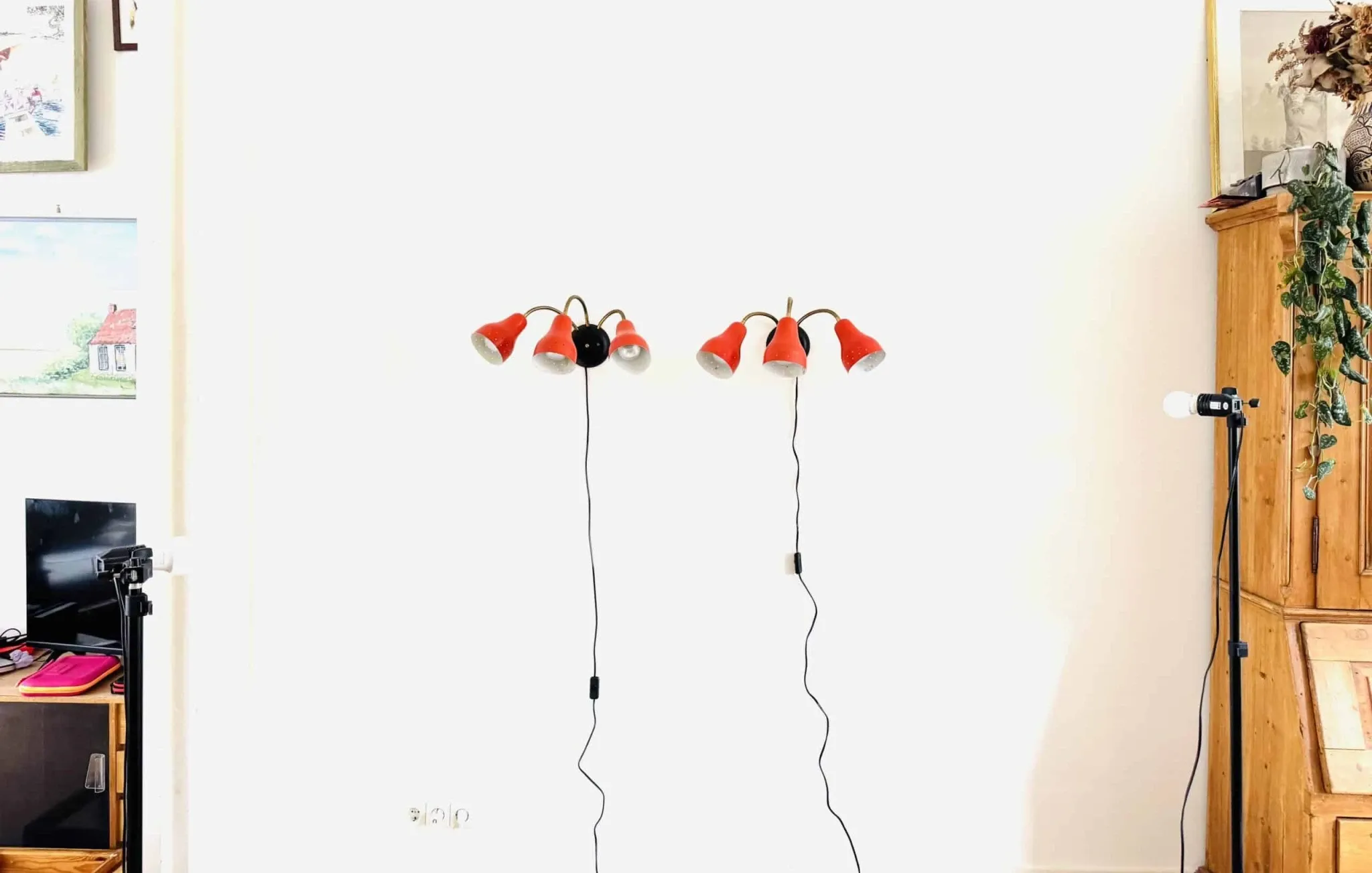 3-Armed Wall Lamp By H. Busquet For Hala Zeist, The Netherlands, 1950S