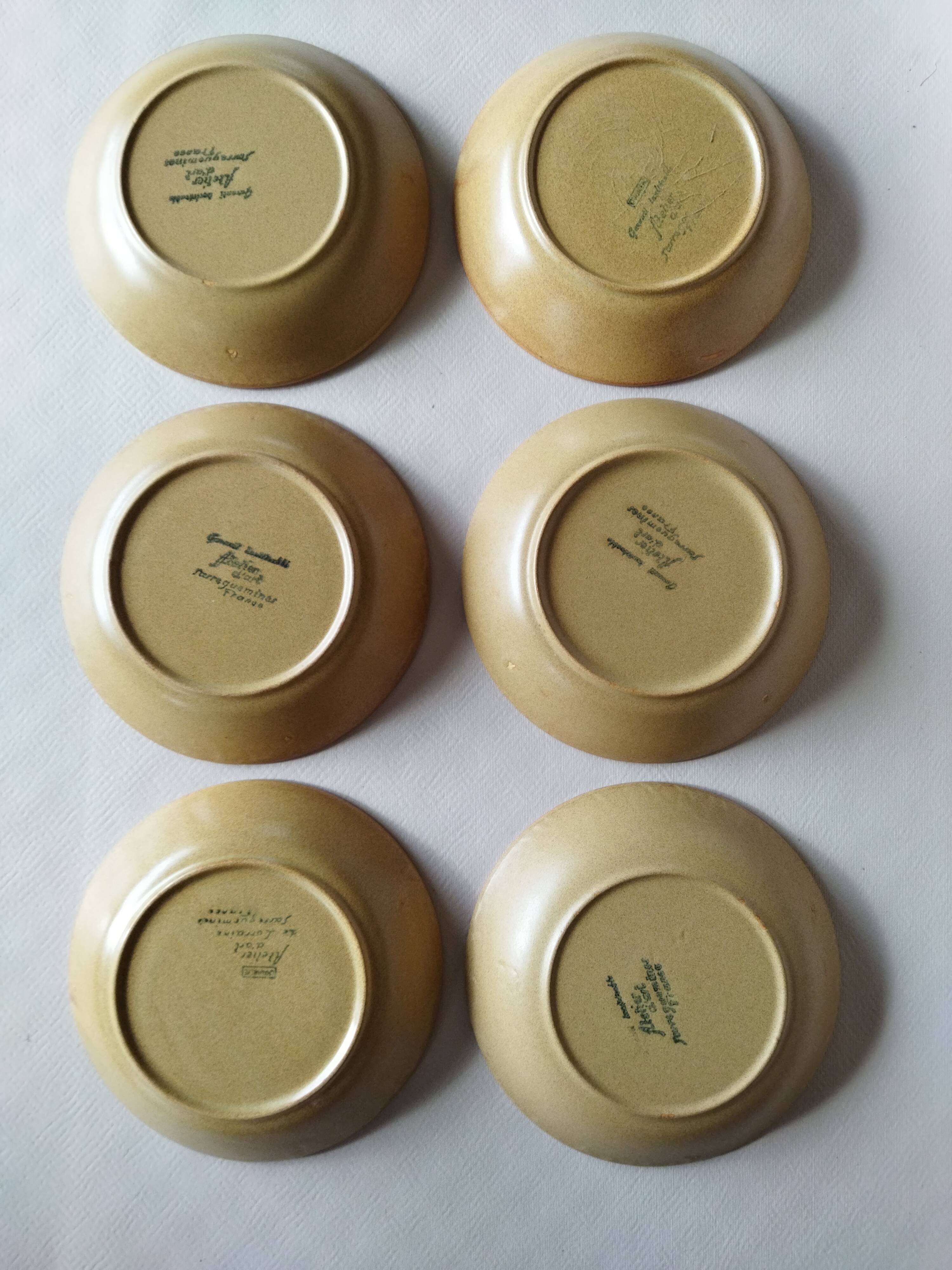 6 Sarreguemines “Chaumière” soup plates