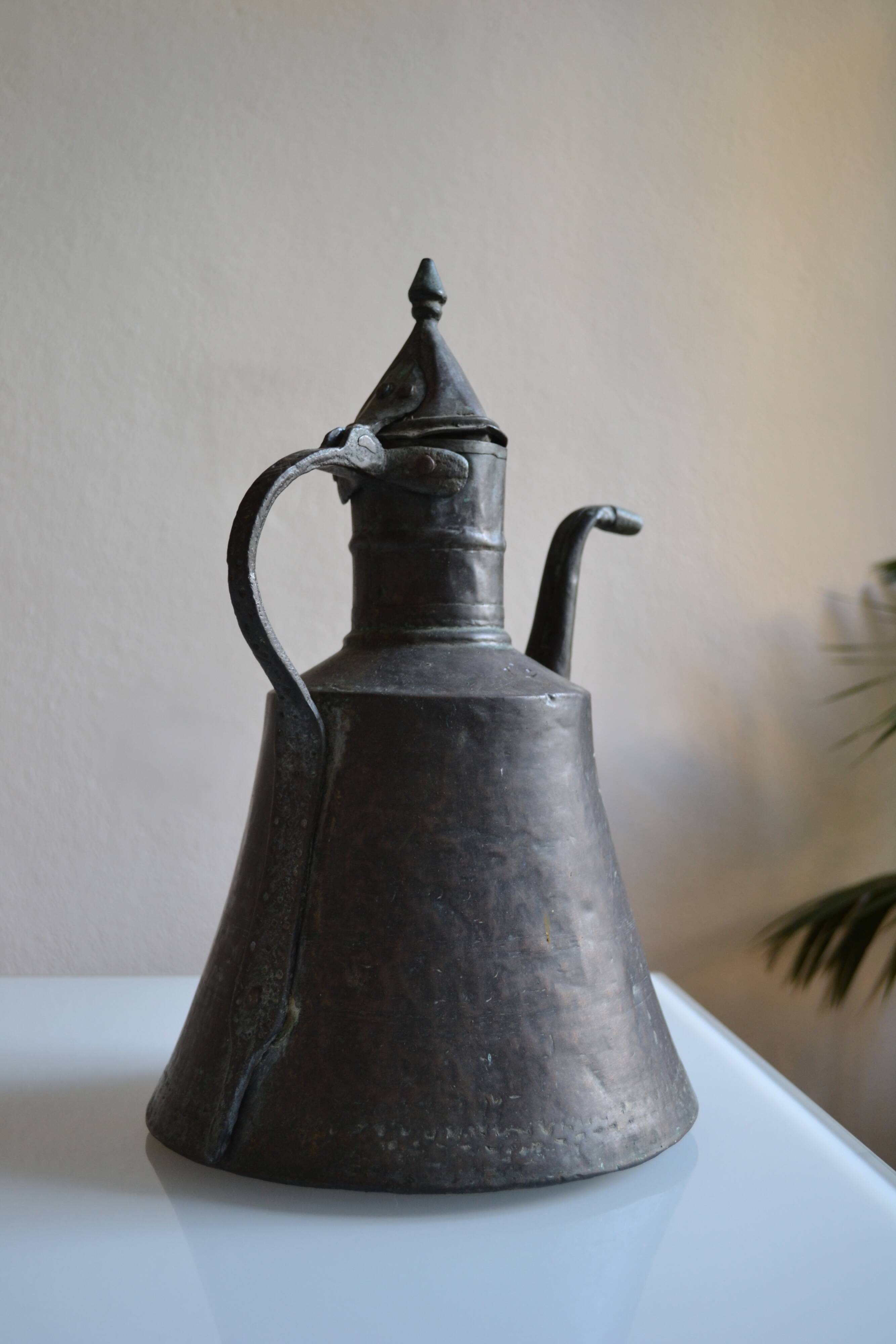 Ottoman copper jug Islamic Art 19th century