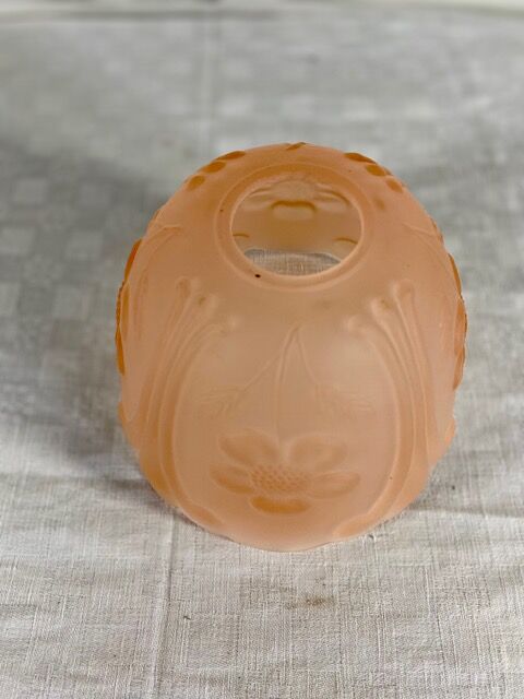 Frosted pink glass lampshade