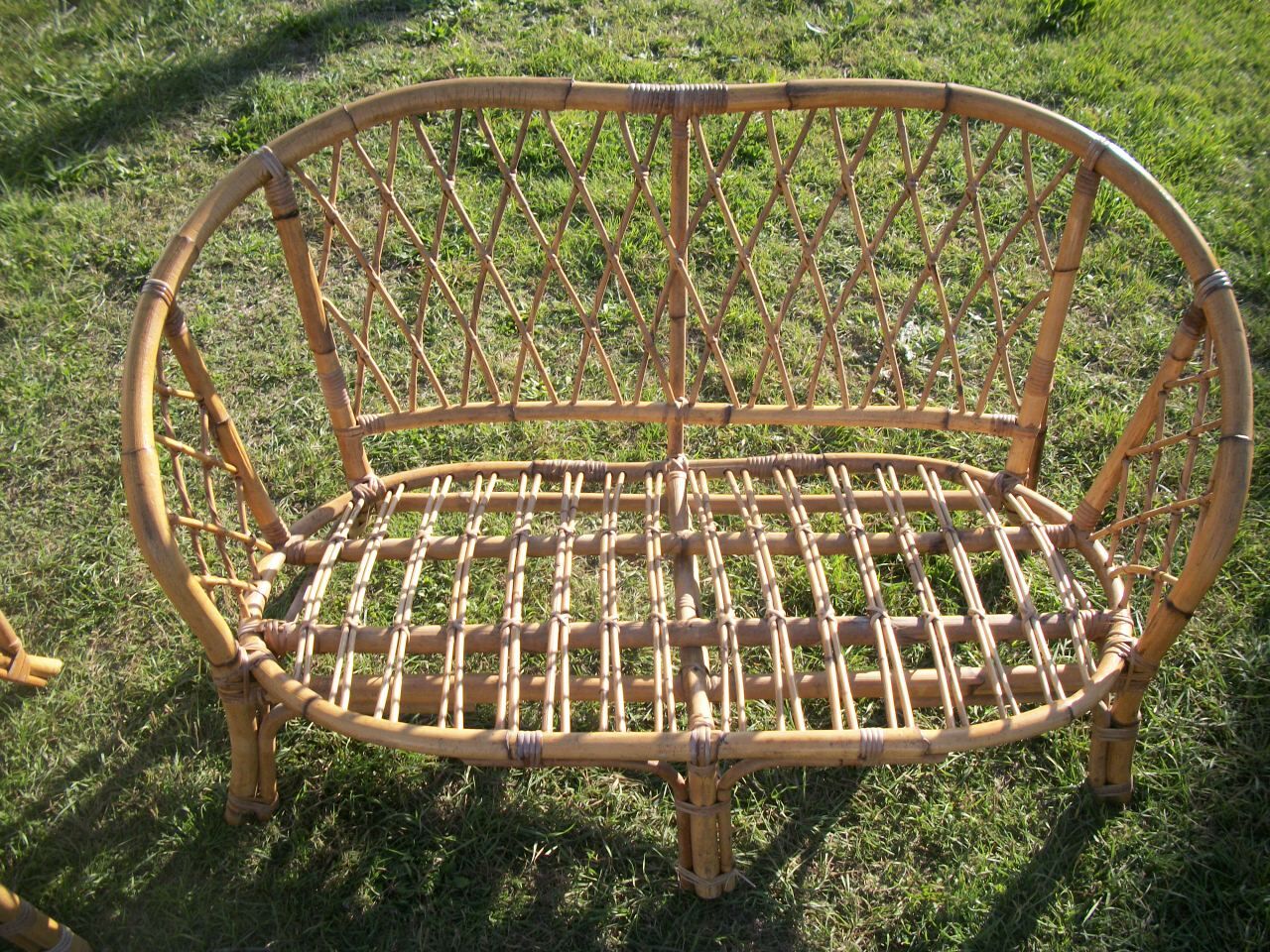 Bamboo and rattan living set