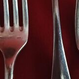Lot of 12 forks silver metal ercuis