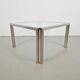 Table basse Regency T28 en laiton et verre de Peter Ghyczy, années 1970