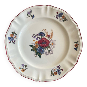 Antique serving dish in Sarreguemines earthenware.