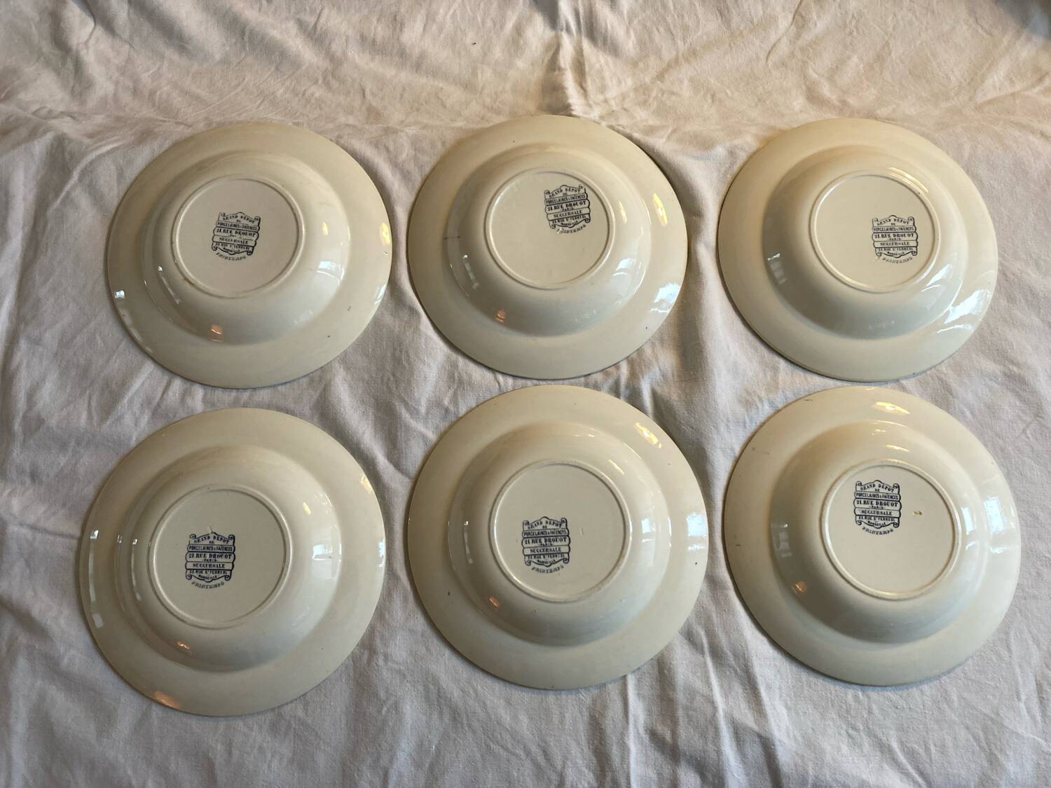 6 Spring Oxford ironstone soup plates