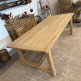Large farmhouse table with 2 extensions and 2 drawers