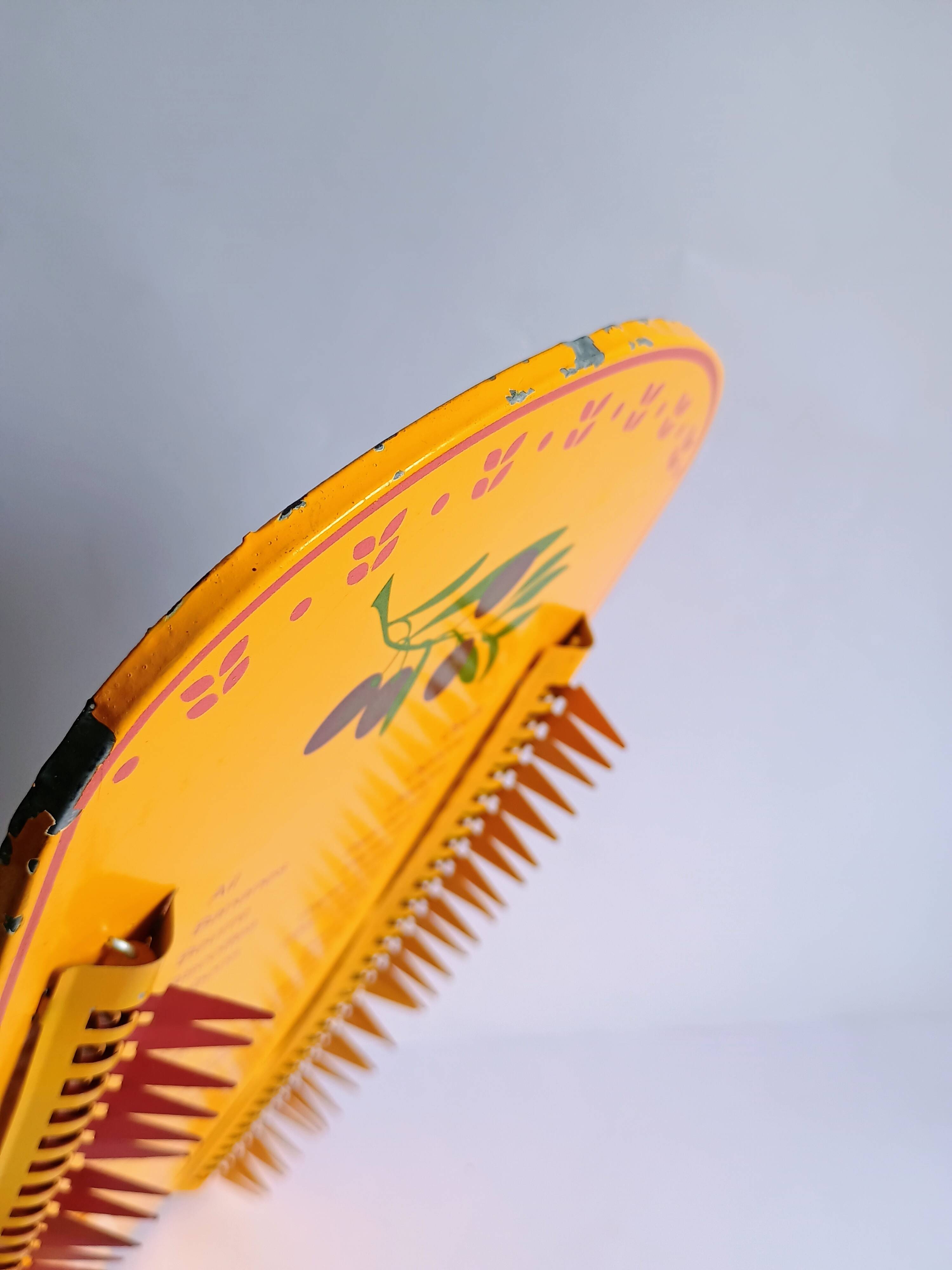 Vintage Provençal sheet metal commission list organizer