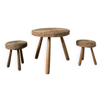 Pair of stools and coffee table